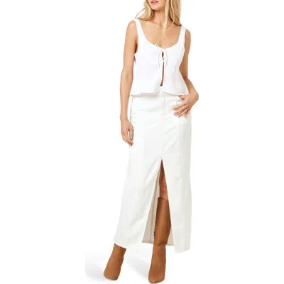 L*space Lspace Rose Tie Front Cover-up Tank In White