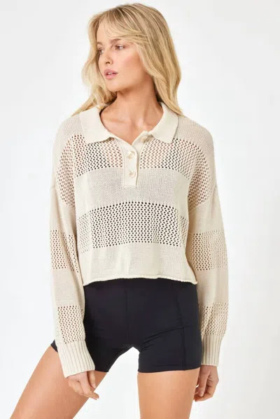 L*space Rugby Sweater In Bone In Neutral