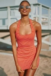L*space Lspace Samantha Stripe Rib Halter Cover-up Tank Minidress