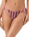 L*space Lspace Samba Bitsy Side Tie Bikini Bottoms In Brown