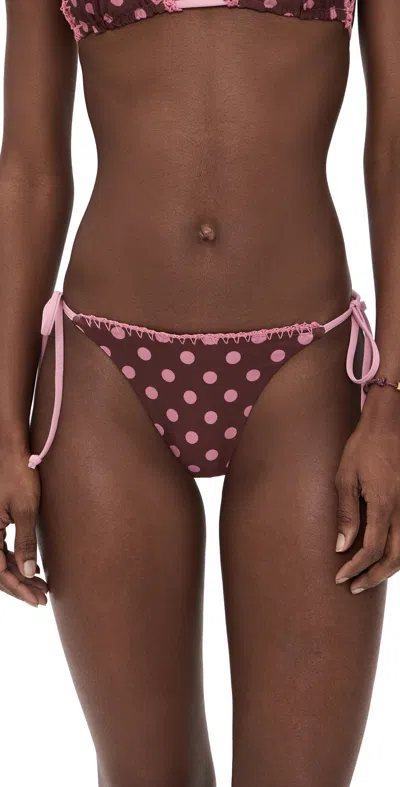 L*space Samba Bitsy Bottoms On The Stripe Side In Brown