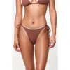 L*space Lspace Samba Side Tie Bikini Bottoms In Brown