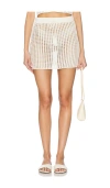 L*space Lspace Sandar Cotton Cover-up Shorts In 奶油色