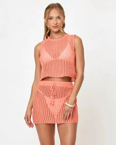 L*space Sander Crochet Skirt In Freshly Squeezed In Animal Print