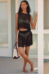 L*space Sander Crochet Tank In Black