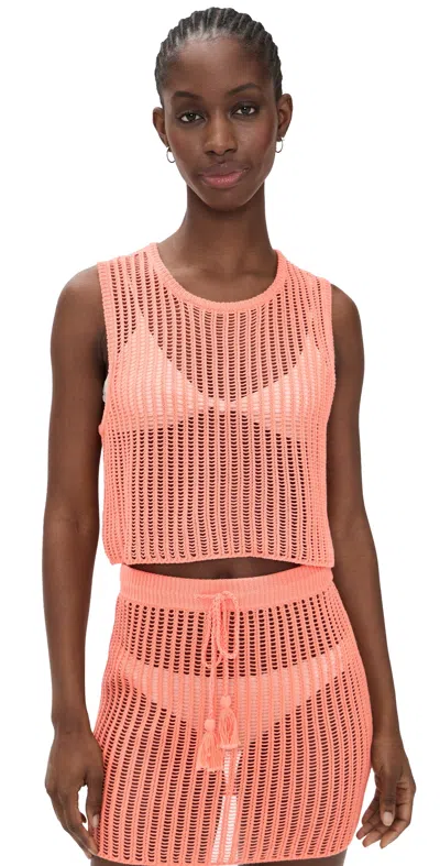L*space Sander Crochet Top Fresh Squeezed In Orange