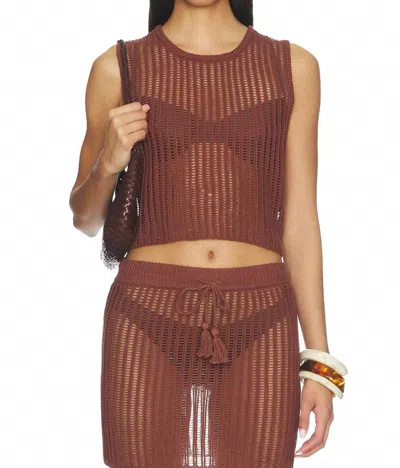 L*space Sander Cropped Top In Cafe In Brown