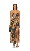 L*space Lspace Sandra Tie Cover-up Dress In Orange,black