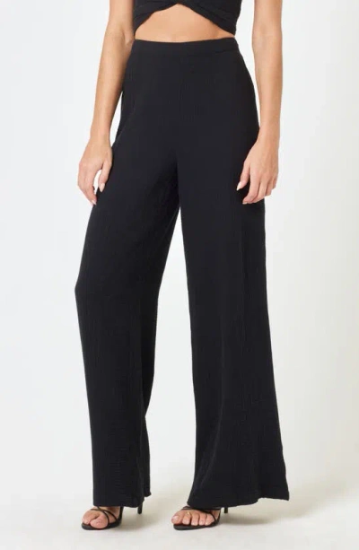 L*space Santos Cotton Gauze Cover-up Trousers In Black