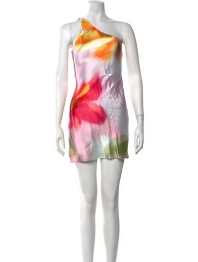 Pre-owned L*space Satin Mini Dress W/ Tags In White