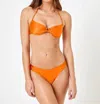 L*space Satin Shine Toni Underwire Bikini Top In Sweet Mandarin Orange In Multi