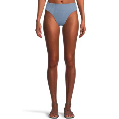 L*space Lspace Savannah Bikini Bottom Women's Baltic Gray Stretch Swimwear Jzz686 In Multi