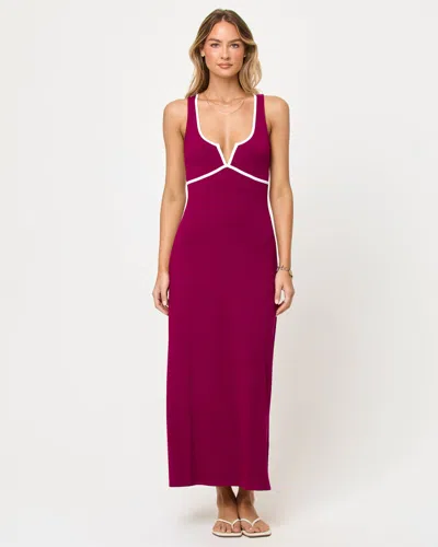 L*space Lspace Sayge Maxi Cover-up Dress In Red