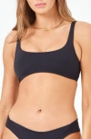 L*space High Tide Bikini Top In Black