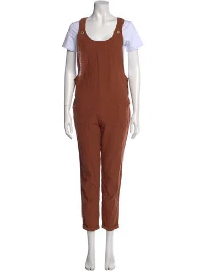 Pre-owned L*space Scoop Neck Jumpsuit In Brown