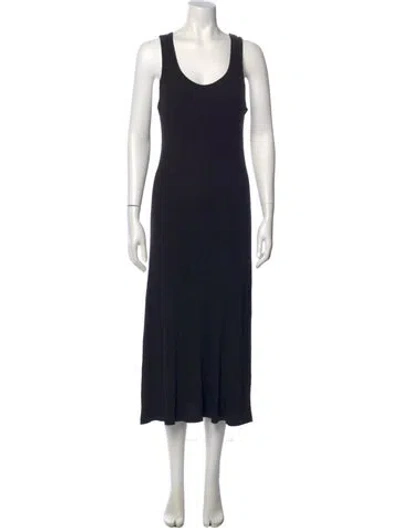 Pre-owned L*space Scoop Neck Long Dress In Black