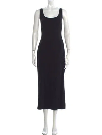 Pre-owned L*space Scoop Neck Long Dress In Black