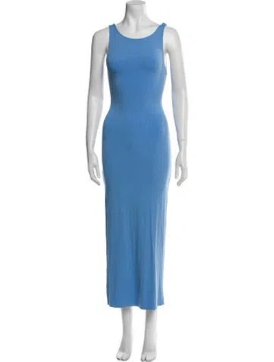 Pre-owned L*space Scoop Neck Long Dress In Blue