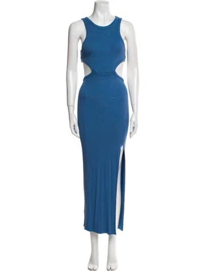 Pre-owned L*space Scoop Neck Long Dress In Blue