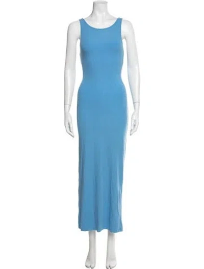 Pre-owned L*space Scoop Neck Long Dress In Blue