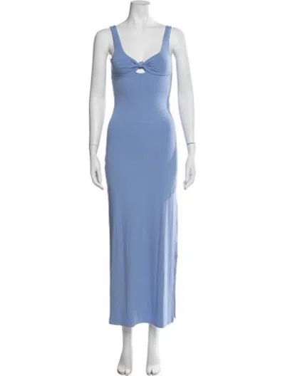 Pre-owned L*space Scoop Neck Long Dress In Blue