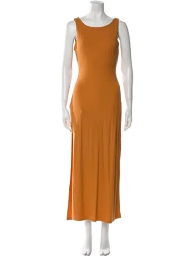 Pre-owned L*space Scoop Neck Long Dress In Orange