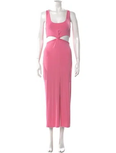 Pre-owned L*space Scoop Neck Long Dress In Pink