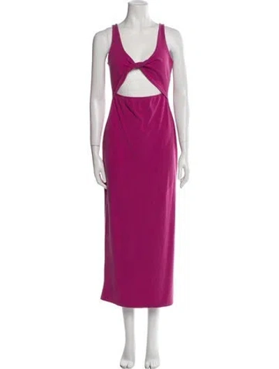 Pre-owned L*space Scoop Neck Long Dress In Pink