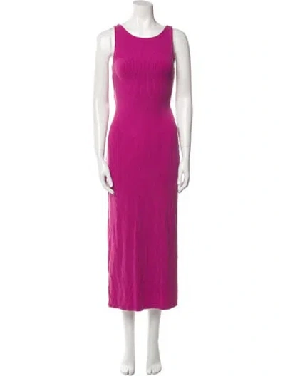 Pre-owned L*space Scoop Neck Long Dress In Pink