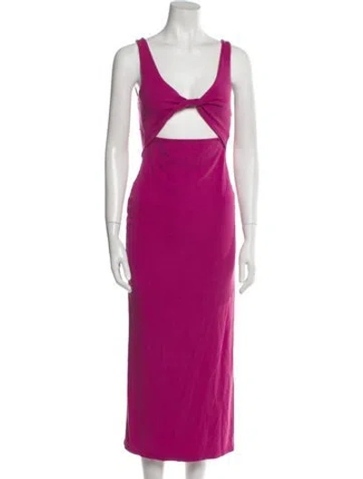 Pre-owned L*space Scoop Neck Long Dress In Pink