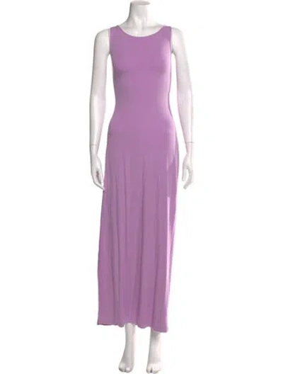 Pre-owned L*space Scoop Neck Long Dress In Purple