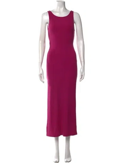 Pre-owned L*space Scoop Neck Long Dress In Purple