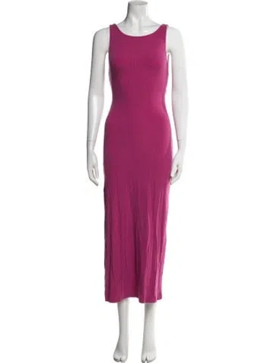 Pre-owned L*space Scoop Neck Long Dress In Purple