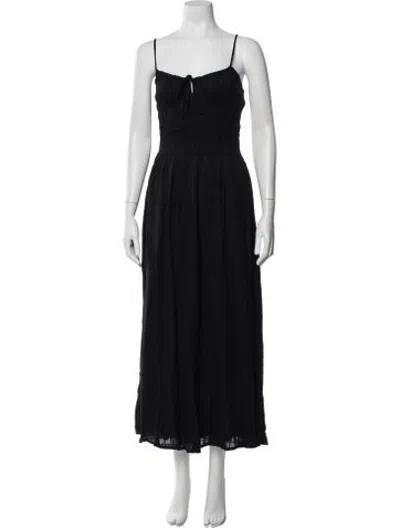 Pre-owned L*space Scoop Neck Long Dress W/ Tags In Black