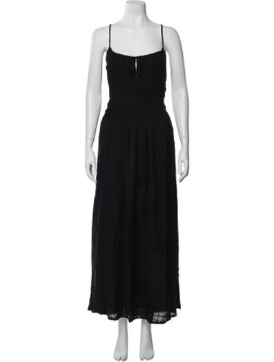 Pre-owned L*space Scoop Neck Long Dress W/ Tags In Black