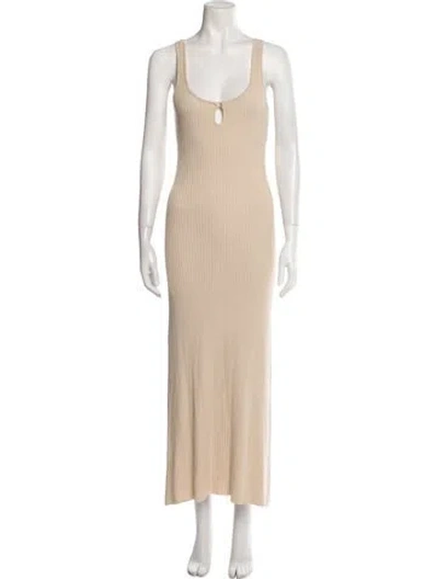 Pre-owned L*space Scoop Neck Long Dress W/ Tags In Neutral