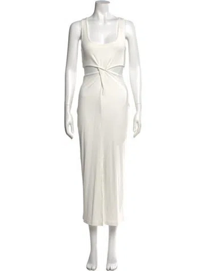 Pre-owned L*space Scoop Neck Long Dress In White