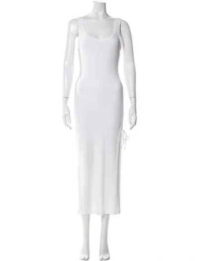 Pre-owned L*space Scoop Neck Long Dress In White