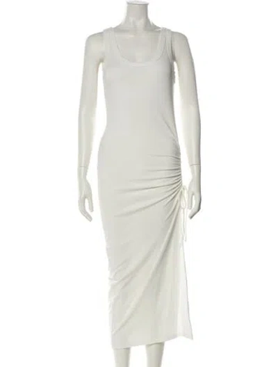Pre-owned L*space Scoop Neck Midi Length Dress In Neutral
