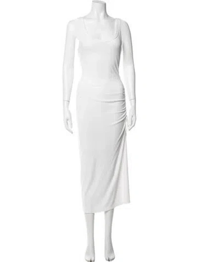 Pre-owned L*space Scoop Neck Midi Length Dress In Neutrals