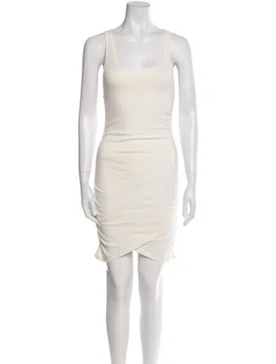 Pre-owned L*space Scoop Neck Mini Dress In Neutral