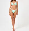 L*space Seam-free Mackena Bikini Bottom In Bright Teal/cream In Multi
