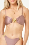 L*space Lspace Seas The Day Bikini Top In Smoky Quartz