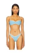 L*space Selena Bikini Top In Seaspray & Cream