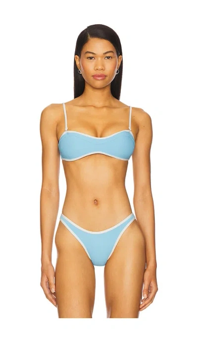 L*space Selena Bikini Top In Seaspray & Cream