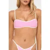 L*space Lspace Selena Rib Bikini Top In Pink