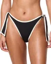 L*space Lspace Shane Bitsy Side Tie Bikini Bottoms In Black