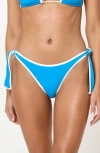 L*space Lspace Shane Bitsy Side Tie Bikini Bottoms In Blue