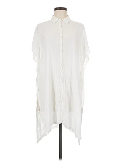 Pre-owned L*space Short Sleeve Blouse In Ivory