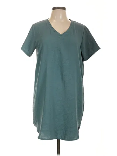 Pre-owned L*space Short Sleeve T-shirt In Teal